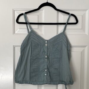 Women's Blue Sleeveless Top Anthropologie